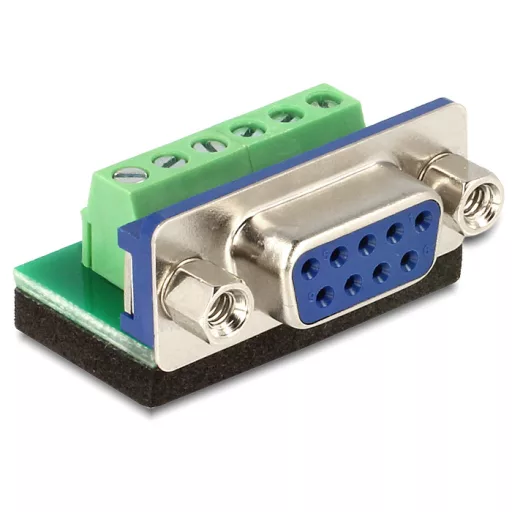 Delock Sub-D 9 pin anya > Terminal block 6 pin adapter (65498)