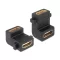 Delock HDMI A anya > anya adapter, csavarhellyel, 90 -ban elforgatott (65510)