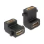 Delock HDMI A anya > anya adapter, csavarhellyel, 90 -ban elforgatott (65510)