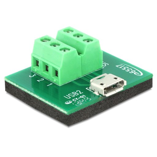Delock adapter Micro USB anya > Terminal Block 6 pines (65517)