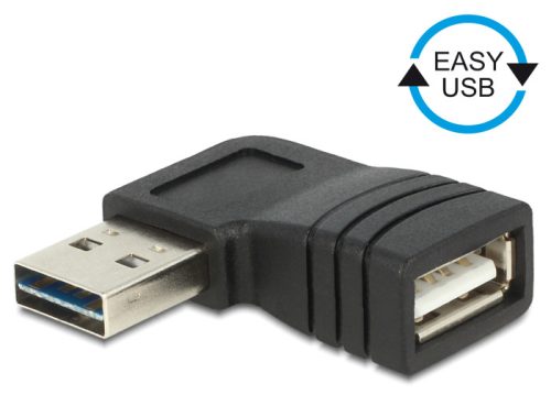Delock EASY-USB 2.0-A apa > USB 2.0-A anya bal/jobb forgatott adapter (65522)