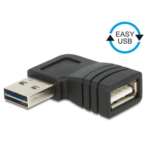 Delock EASY-USB 2.0-A apa > USB 2.0-A anya bal/jobb forgatott adapter (65522)