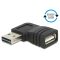 Delock EASY-USB 2.0-A apa > USB 2.0-A anya bal/jobb forgatott adapter (65522)