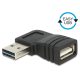 Delock EASY-USB 2.0-A apa > USB 2.0-A anya bal/jobb forgatott adapter (65522)