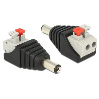   Delock DC 5.5 x 2.1 mm apa > Terminal Block nyomógombbal 2 pines adapter (65523)