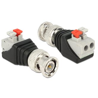  Delock BNC apa > Terminal Block nyomógombbal 2 pines adapter (65525)