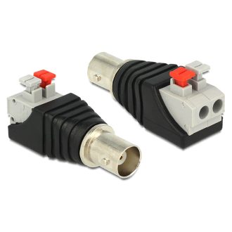   Delock BNC anya > Terminal Block nyomógombbal 2 pines adapter (65526)
