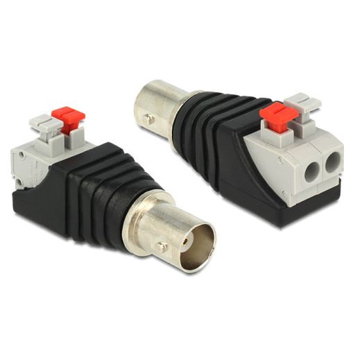 Delock BNC anya > Terminal Block nyomógombbal 2 pines adapter (65526)