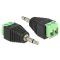 Delock sztereó jack apa 3.5 mm > Terminal Block 2 pin adapter (65528)