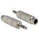 Delock adapter sztereó 3.5 mm csatlakozó > 6.35 mm jack 3 pin (65548)