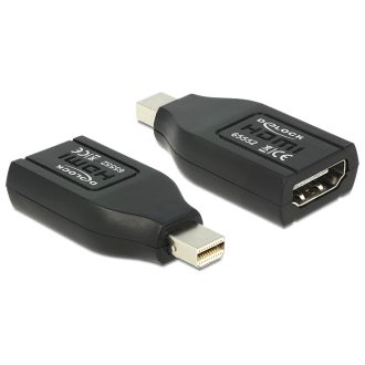   Delock Adapter mini Displayport-dugós csatlakozó > HDMI-csatlakozóhüvely (65552)