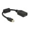 Delock Adapter mini DisplayPort 1.2-dugós csatlakozó > DisplayPort-csatlakozóhüvely 4K fekete (65554)