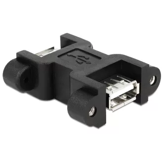   Delock Adapter USB 2.0 A-típusú anya > USB A-típusú anya rögzítő csavarokkal (65559)
