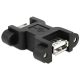 Delock Adapter USB 2.0 A-típusú anya > USB A-típusú anya rögzítő csavarokkal