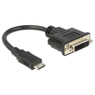   Delock HDMI mini-C dugó - DVI 24+5 pol. aljzat átalakító, 20 cm kábel (65564)