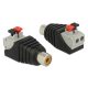 Delock adapter RCA aljzat - 2 pol. nyomógombos sorkapocs (65565)