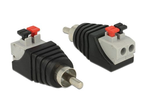 Delock Adapter RCA dugó - 2 pol. nyomógombos sorkapocs (65566)