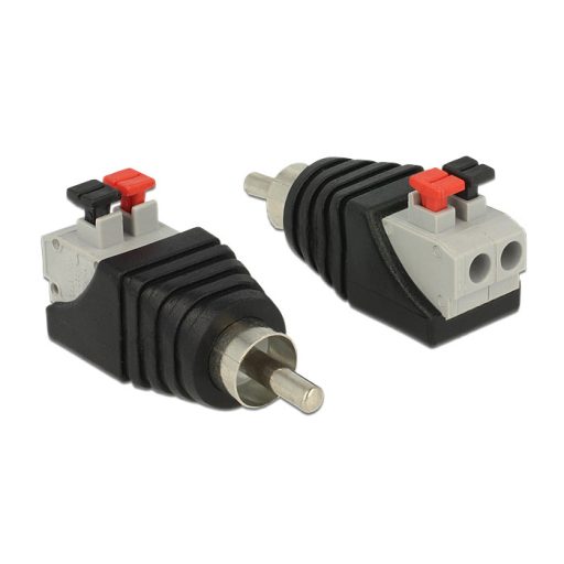 Delock Adapter RCA dugó - 2 pol. nyomógombos sorkapocs (65566)