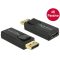 Delock Adapter Displayport 1.2-dugós csatlakozó > HDMI-csatlakozóhüvely 4K passzív, fekete (65571)