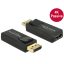 Delock Adapter Displayport 1.2-dugós csatlakozó > HDMI-csatlakozóhüvely 4K passzív, fekete (65571)