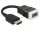 Delock Adapter HDMI-A dugó > VGA hüvely audióval, 15cm, fekete-fehér (65587)