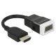 Delock Adapter HDMI-A dugó > VGA hüvely audióval, 15cm, fekete-fehér (65587)