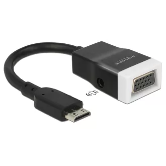   Delock Adapter HDMI-mini C dugó > VGA hüvely audióval (65588)