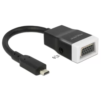   Delock Adapter HDMI-micro D dugó > VGA hüvely audióval (65589)