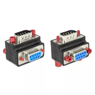   Delock adapter Sub-D 9 tűs apa > anya 90 -os szögben anya és csavar cserélhető (65593)
