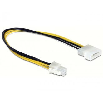   Delock P4 apa   Molex 4 tűs apa, 30 cm-es hálózati kábel (65611)