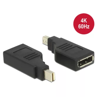   Delock Adapter, mini Displayport 1.2-es csatlakozódugó > Displayport-csatlakozóhüvely, 4K, 90 fokban (65626)