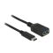 Delock nagy sebességű adapter USB (USB 3.1, Gen 1) USB C típus apa > USB A típus anya 15 cm fekete (65634)