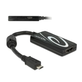   Delock MHL 3.0-s adapter > Nagysebességű HDMI 4K Ultra-HD felbontással és RCP funkcióval Premium (65643)