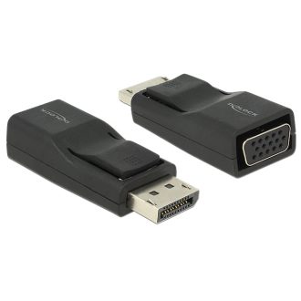   Delock Adapter Displayport 1.2-dugós csatlakozó > VGA-csatlakozóhüvely, fekete (65653)