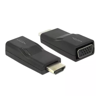   Delock Adapter HDMI-dugós csatlakozó > VGA-csatlakozóhüvely fekete (65655)