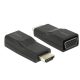 Delock Adapter HDMI-dugós csatlakozó > VGA-csatlakozóhüvely fekete (65655)