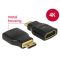 Delock Adapter Gyors-sebességű HDMI Ethernettel - HDMI Mini-C apa > HDMI-A anya 4K fekete (65665)