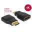 Delock Adapter Gyors-sebességű HDMI Ethernettel - HDMI Mini-C apa > HDMI-A anya 4K fekete (65665)