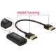 Delock Adapter HDMI-A-csatlakozódugóval > VGA-csatlakozóhüvellyel, fém burkolat, 15 cm-es kábel