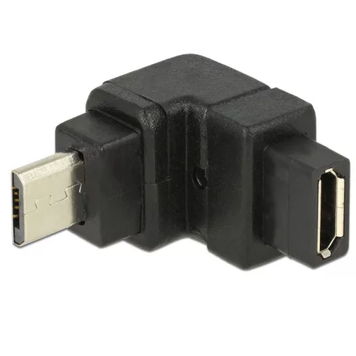 Delock Adapter USB 2.0 Micro-B apa > USB 2.0 Micro-B anya elforgatott végű (65669)
