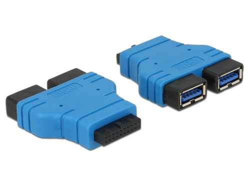 Delock adapter USB 3.0 pin header anya > 2 x USB 3.0 Type-A anya - párhuzamosan