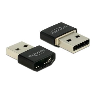   Delock adapter HDMI-A anya > USB A-típusú apa fekete (65680)