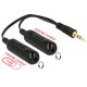 Delock Adapter Kábel audio splitter stereo jack apa 3.5 mm 3 pin > 2 x stereo jack anya 3.5 mm