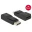 Delock Adapter Displayport 1.2-dugós csatlakozó > HDMI-csatlakozóhüvely 4K passzív, 3D, fekete (65685)