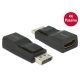 Delock Adapter Displayport 1.2-dugós csatlakozó > HDMI-csatlakozóhüvely 4K passzív, 3D, fekete