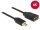 Delock kábel Gyors-sebességű HDMI Ethernettel - HDMI micro-D apa véggel / HDMI-A anya 3D 4K 20 cm (65687)