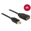 Delock kábel Gyors-sebességű HDMI Ethernettel - HDMI micro-D apa véggel / HDMI-A anya 3D 4K 20 cm (65687)