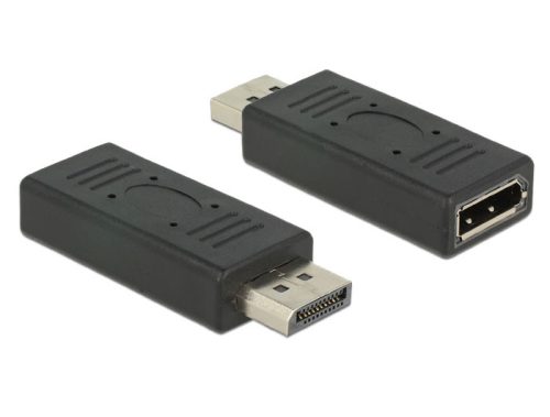 Delock Displayport adapter 1.2-es csatlakozódugóval > Displayport csatlakozóhüvellyel, portkímélovel