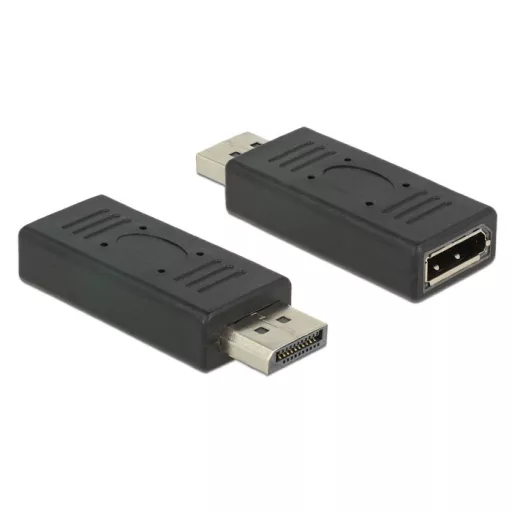 Delock Displayport adapter 1.2-es csatlakozódugóval > Displayport csatlakozóhüvellyel, portkímélovel (65691)