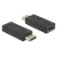 Delock Displayport adapter 1.2-es csatlakozódugóval > Displayport csatlakozóhüvellyel, portkímélovel (65691)